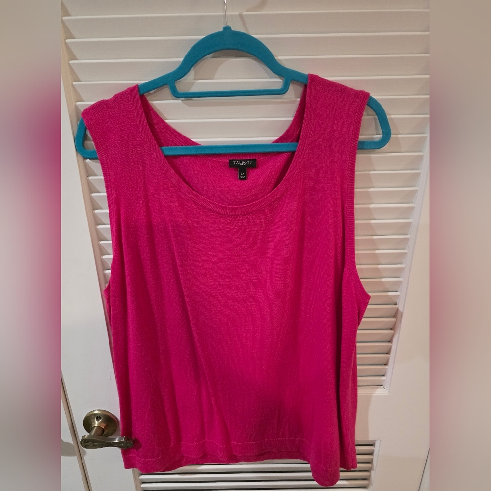 Talbots Pink Sweater Shell Top